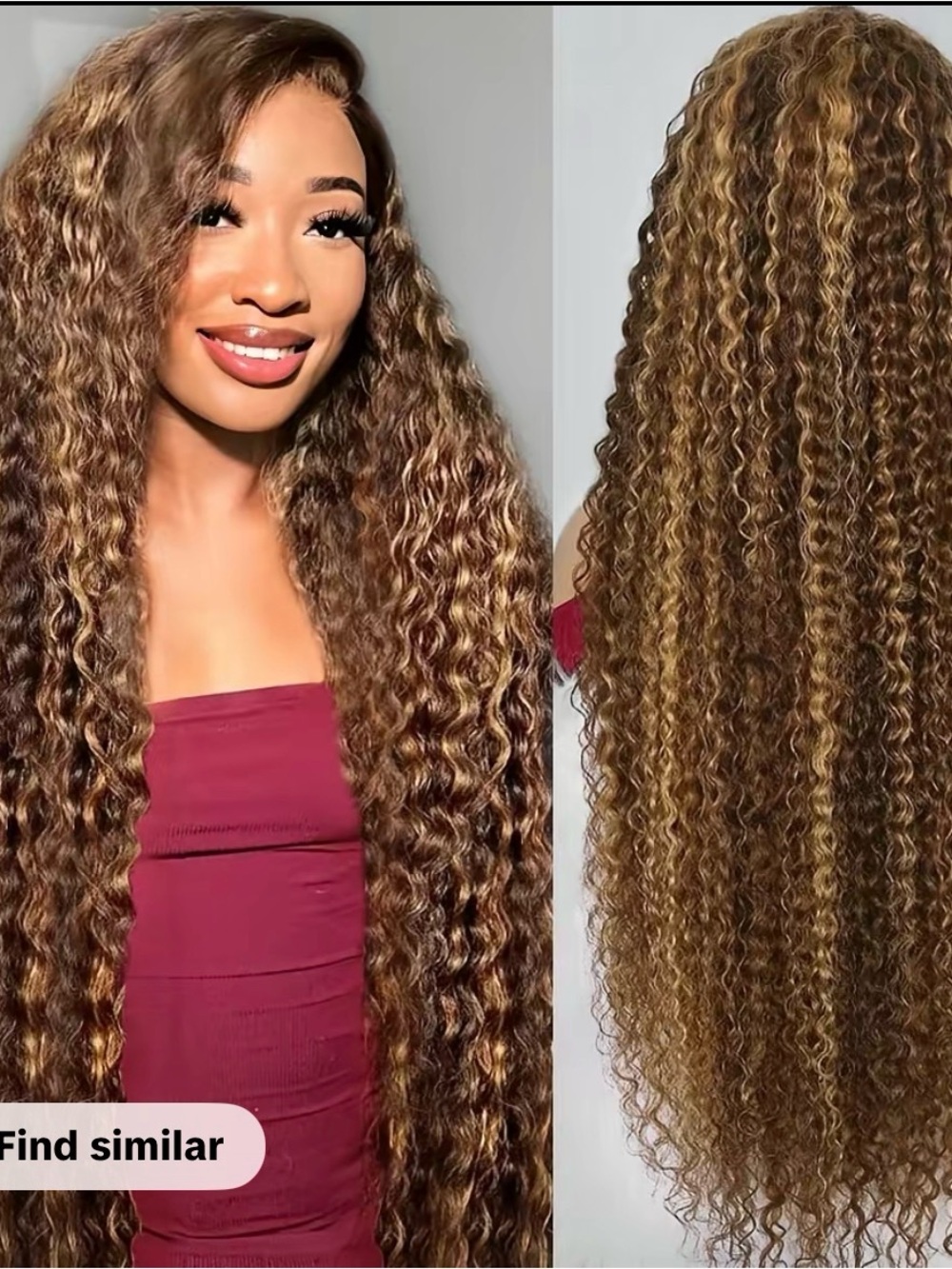 16” Curly Human Hair Wig – New, Never Worn – $50